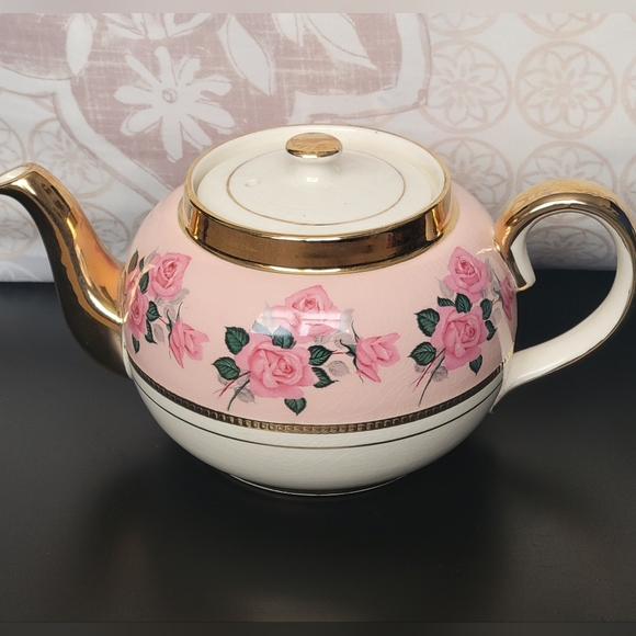 Sadler Dining Rare Sadler Rose Teapot Made In Staffordshire England
